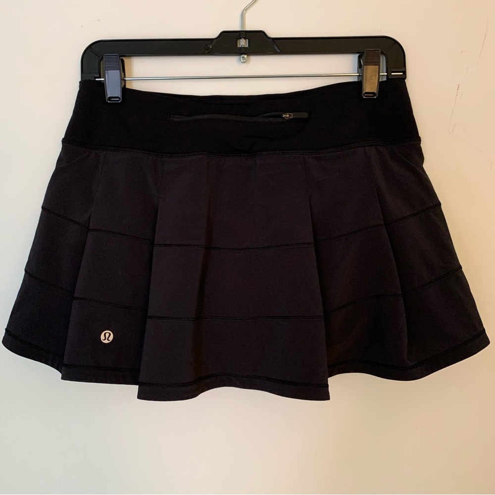 lululemon athletica Black Athletic Tennis Skirt with Built-In Shorts